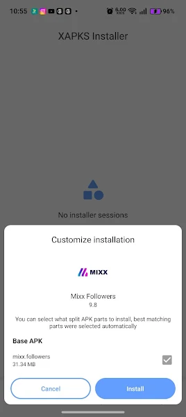 Screenshot of Mixx Followers